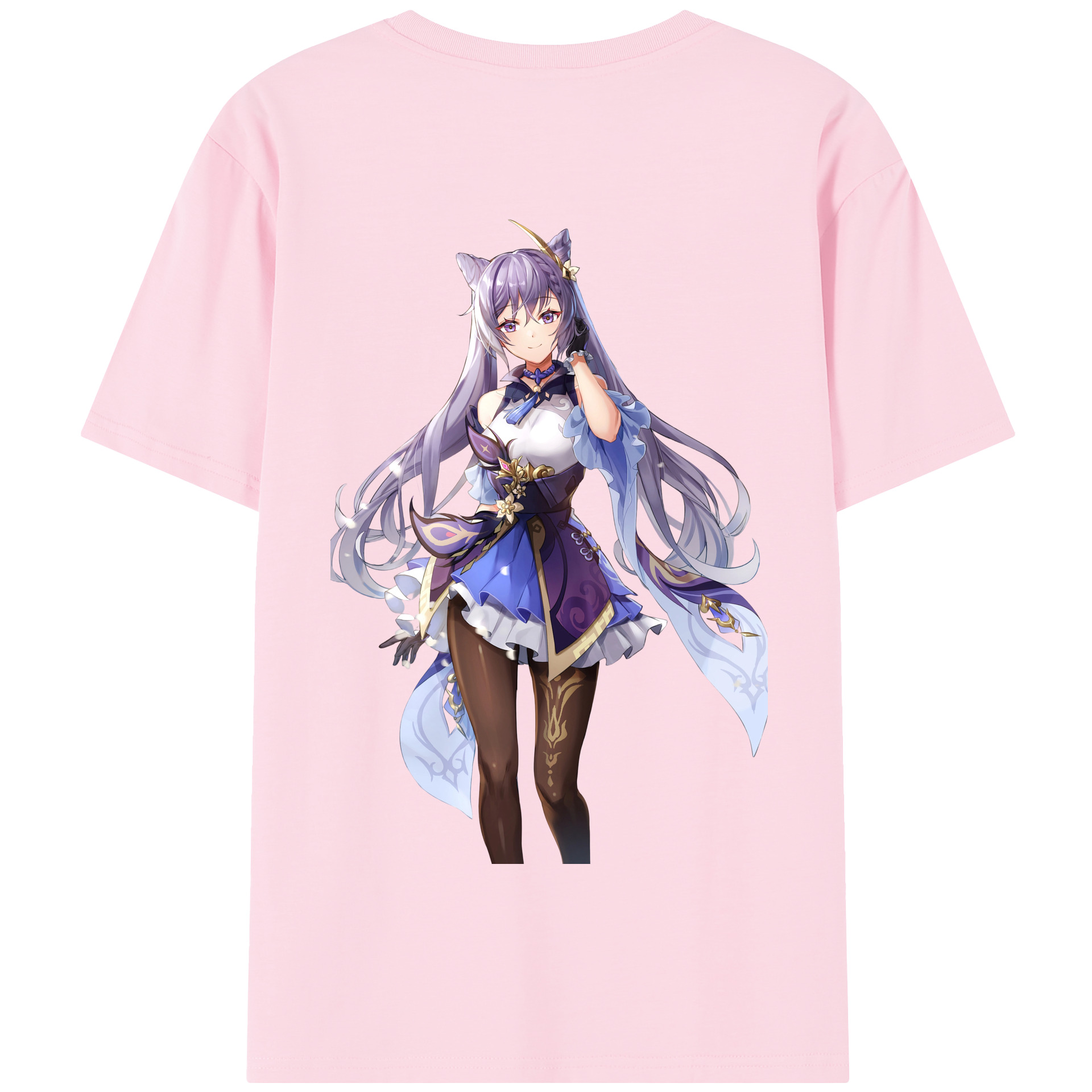 げんし神 刻晴 こくせい genshin Kokusei 綿100％半袖Tシャツ（背面プリント）