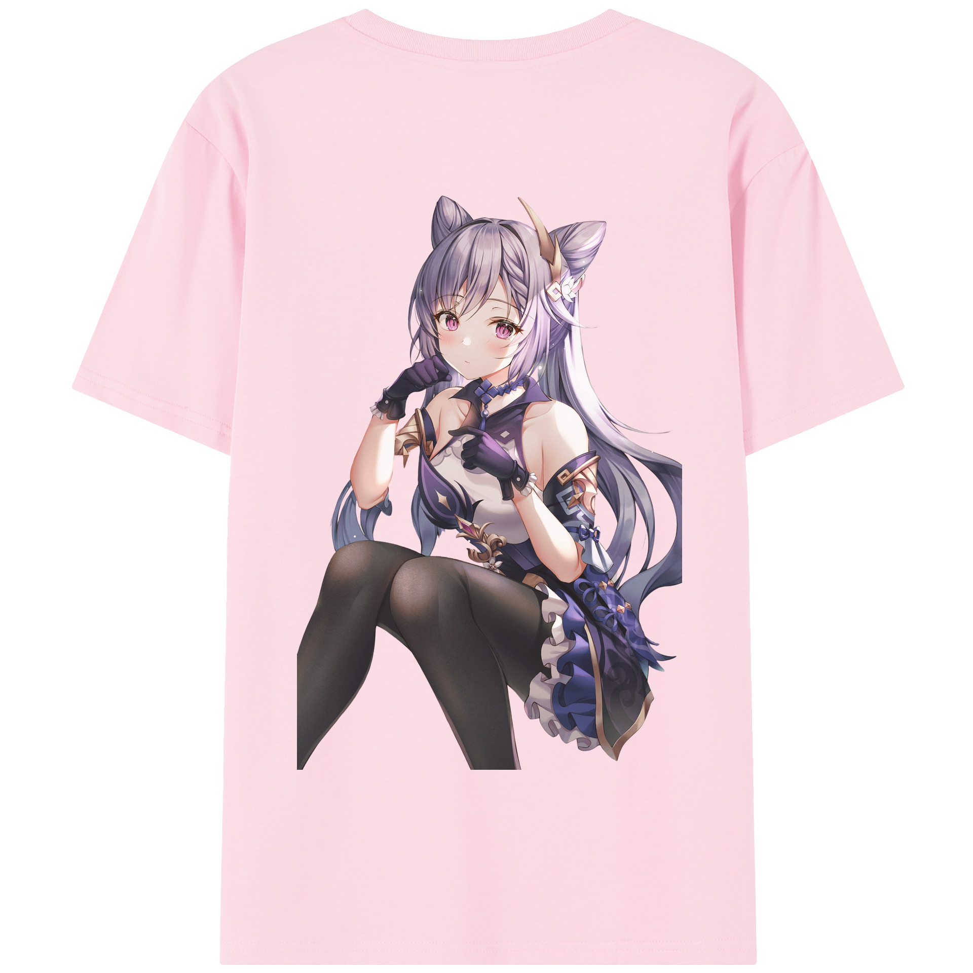 げんし神 刻晴 こくせい genshin Kokusei 綿100％半袖Tシャツ（背面プリント）