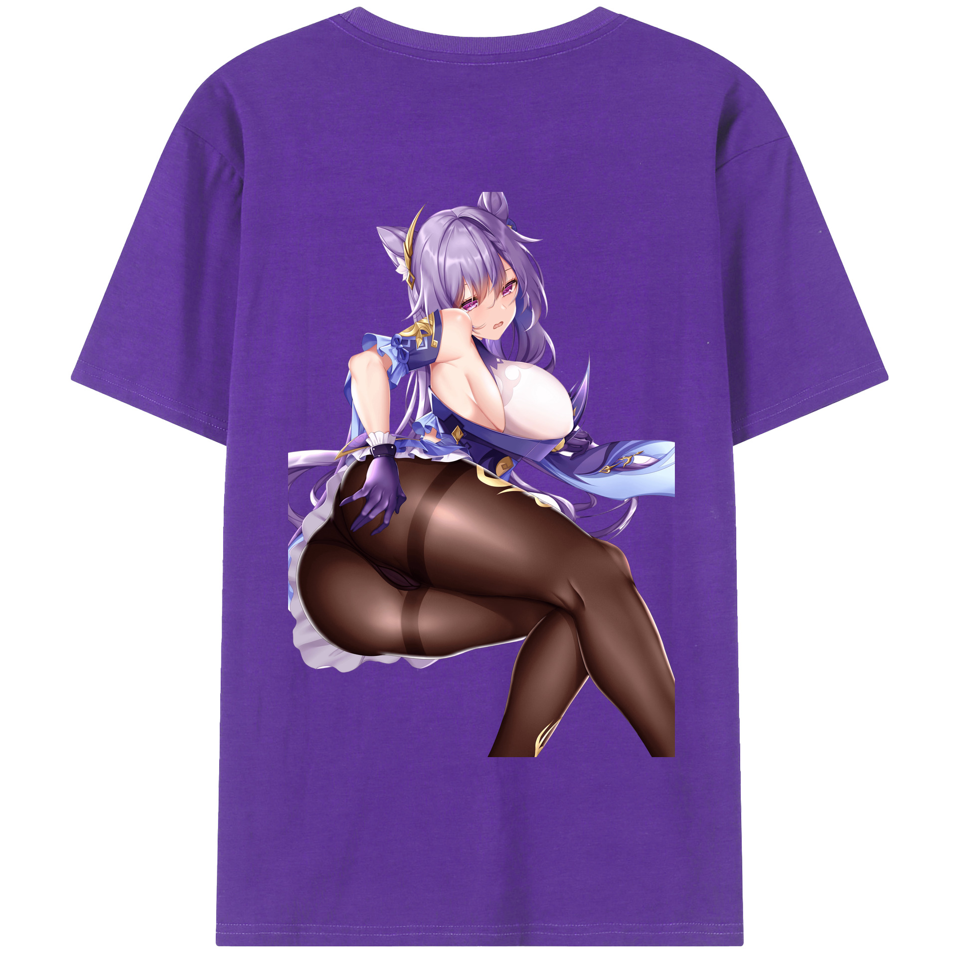 げんし神 刻晴 こくせい genshin Kokusei 綿100％半袖Tシャツ（背面プリント）