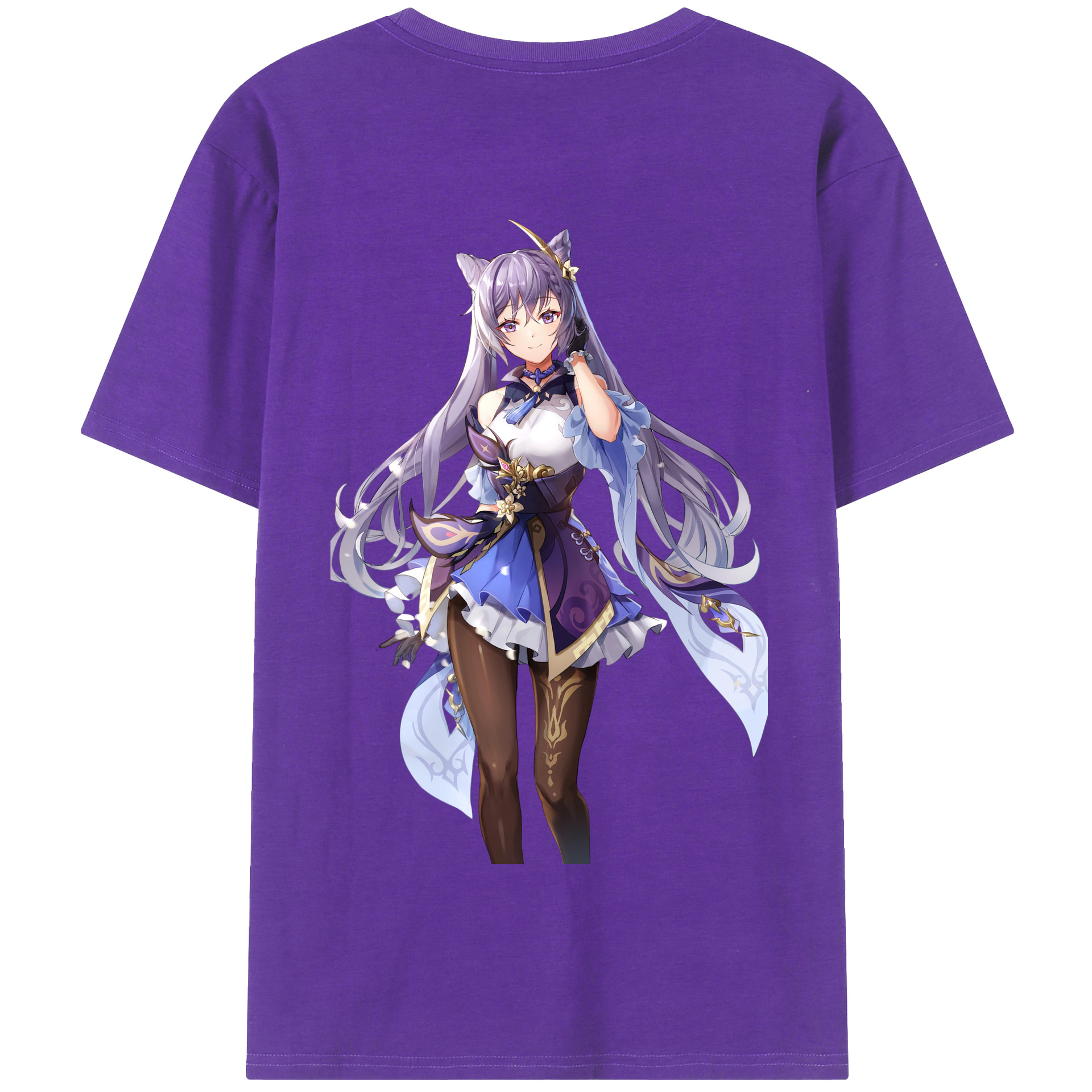 げんし神 刻晴 こくせい genshin Kokusei 綿100％半袖Tシャツ（背面プリント）