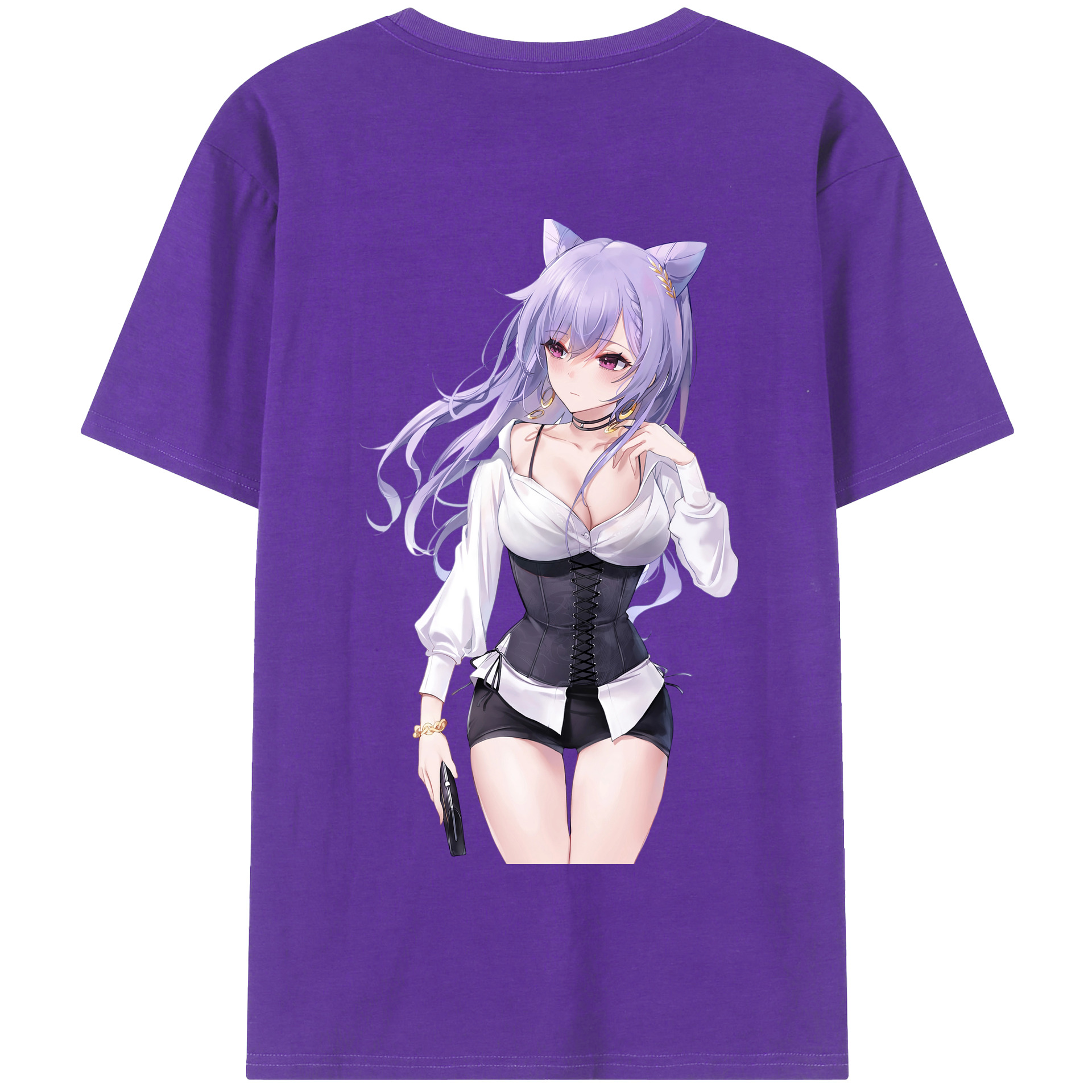 げんし神 刻晴 こくせい genshin Kokusei 綿100％半袖Tシャツ（背面プリント）