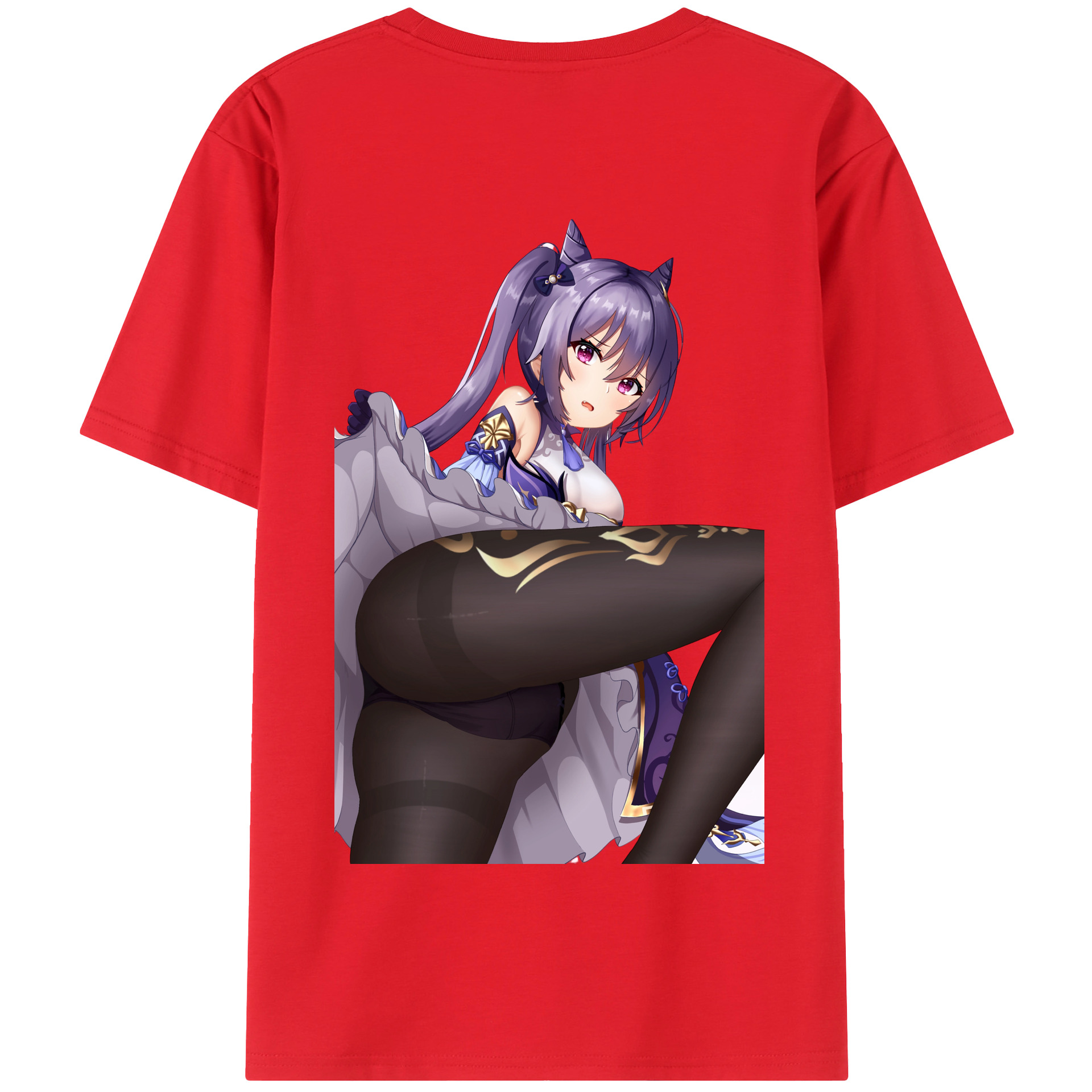 げんし神 刻晴 こくせい genshin Kokusei 綿100％半袖Tシャツ（背面プリント）