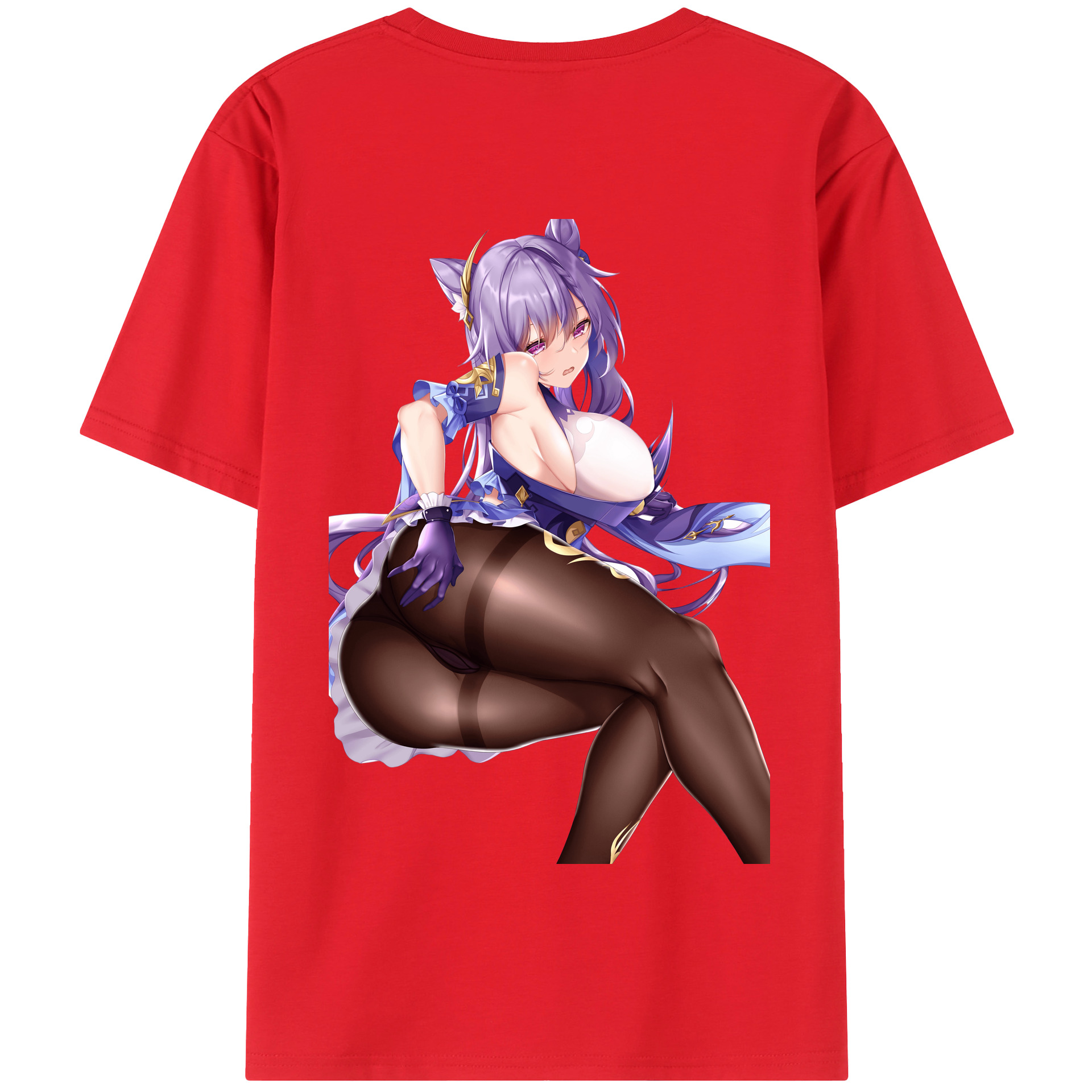 げんし神 刻晴 こくせい genshin Kokusei 綿100％半袖Tシャツ（背面プリント）