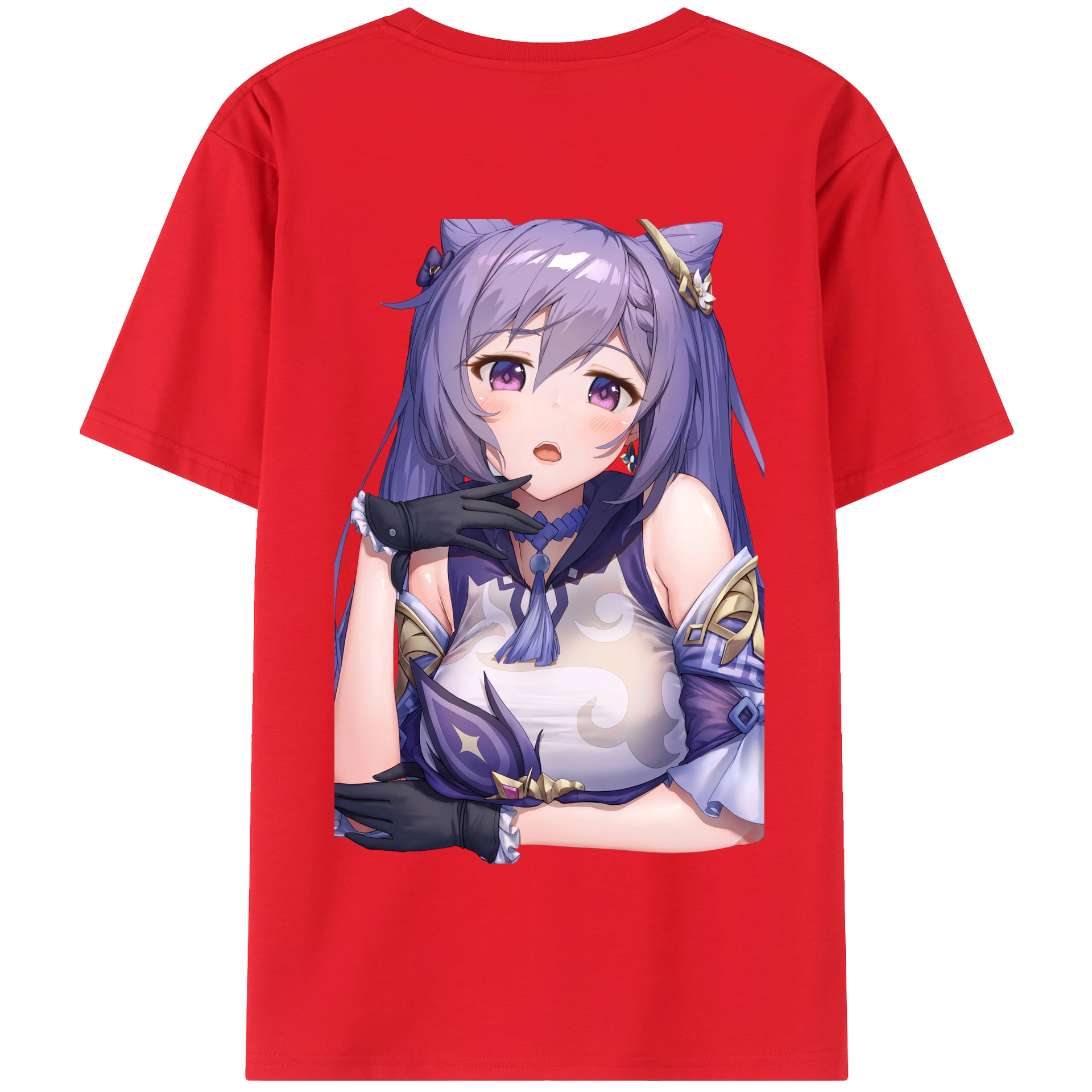 げんし神 刻晴 こくせい genshin Kokusei 綿100％半袖Tシャツ（背面プリント）
