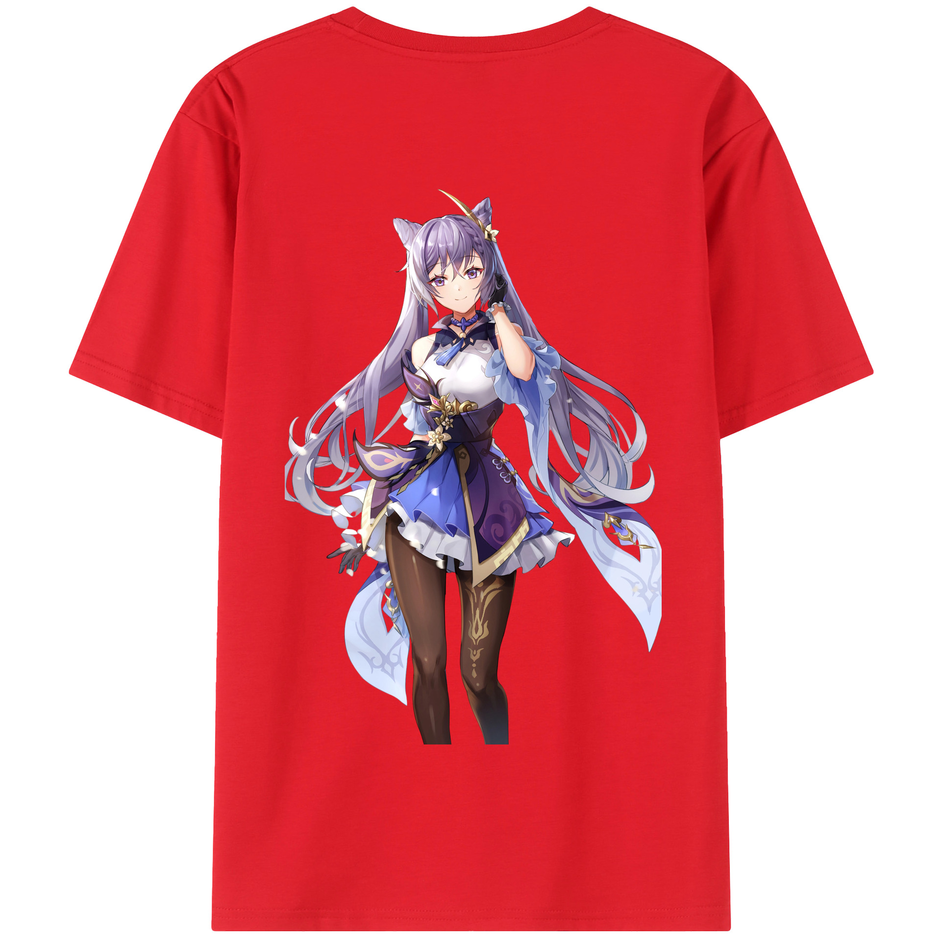 げんし神 刻晴 こくせい genshin Kokusei 綿100％半袖Tシャツ（背面プリント）