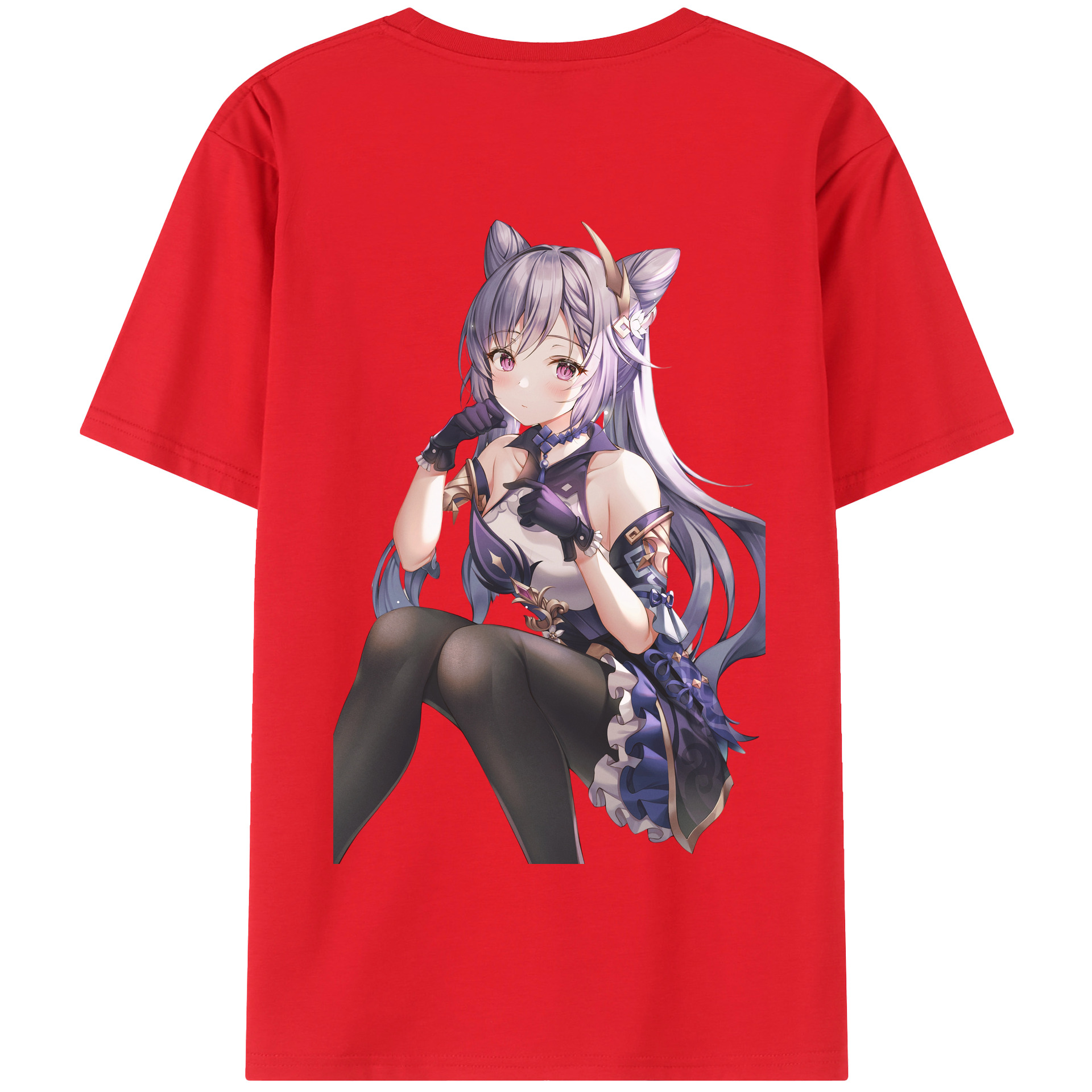 げんし神 刻晴 こくせい genshin Kokusei 綿100％半袖Tシャツ（背面プリント）