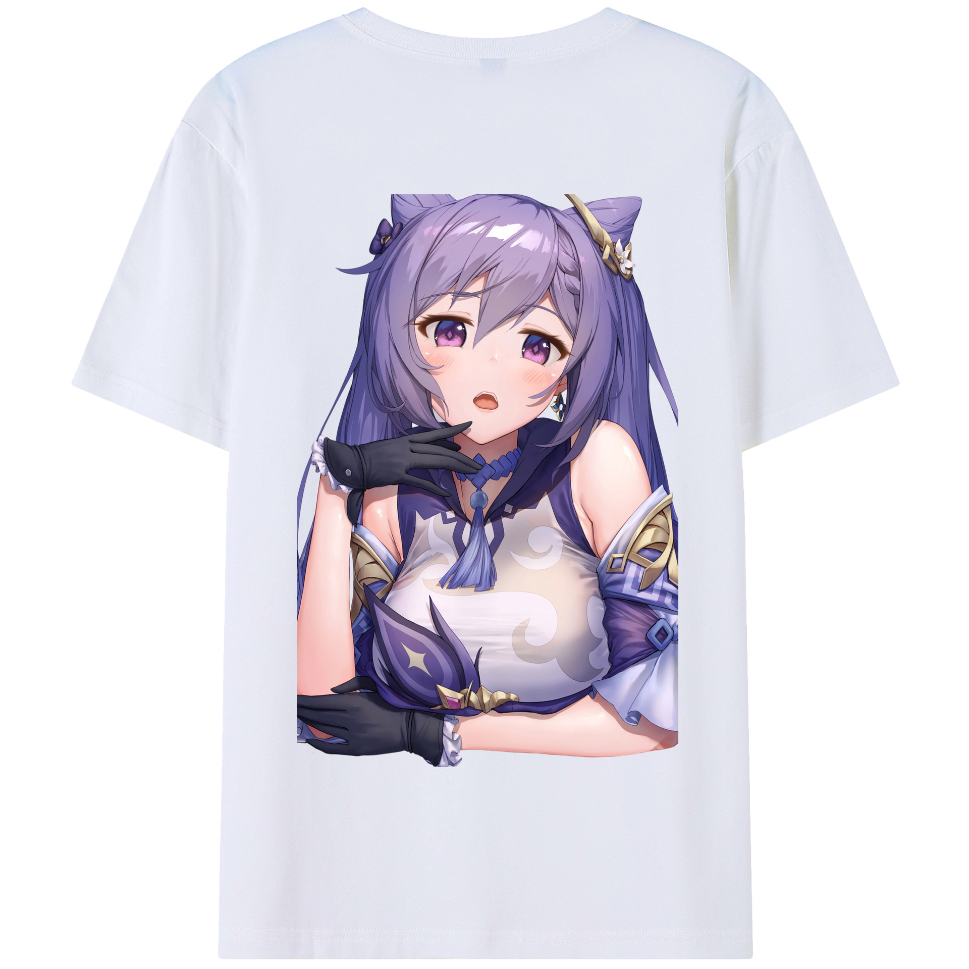 げんし神 刻晴 こくせい genshin Kokusei 綿100％半袖Tシャツ（背面プリント）
