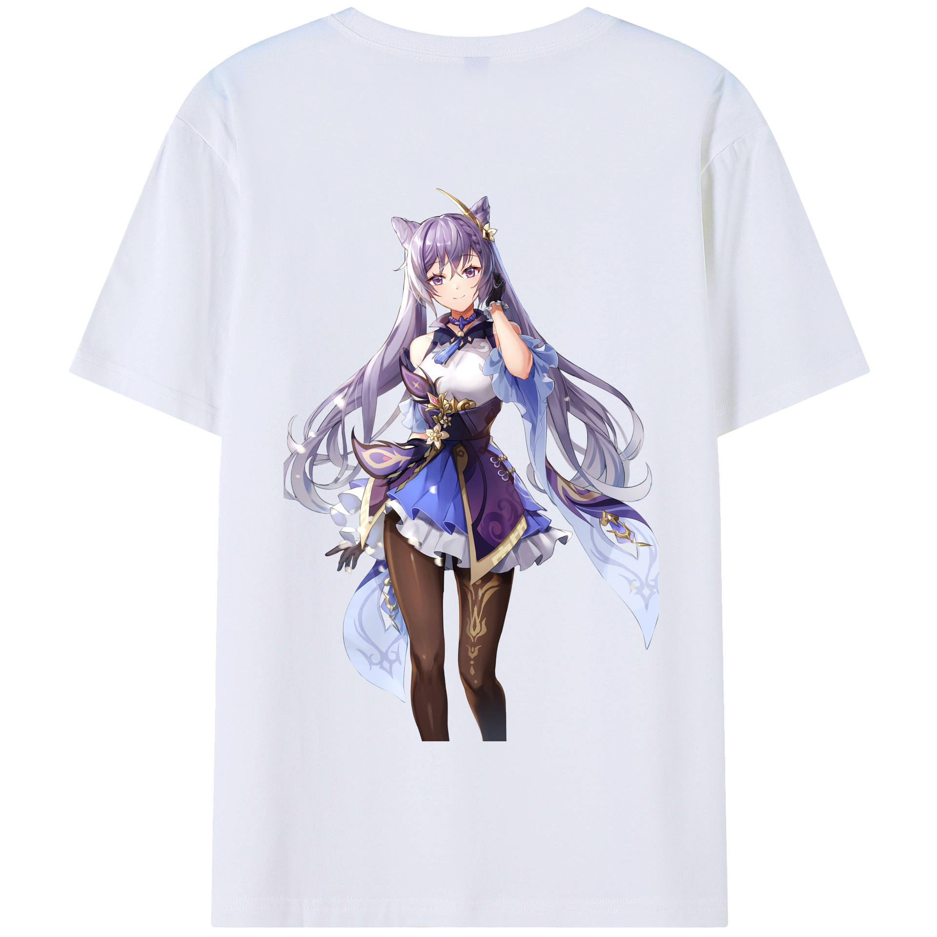 げんし神 刻晴 こくせい genshin Kokusei 綿100％半袖Tシャツ（背面プリント）