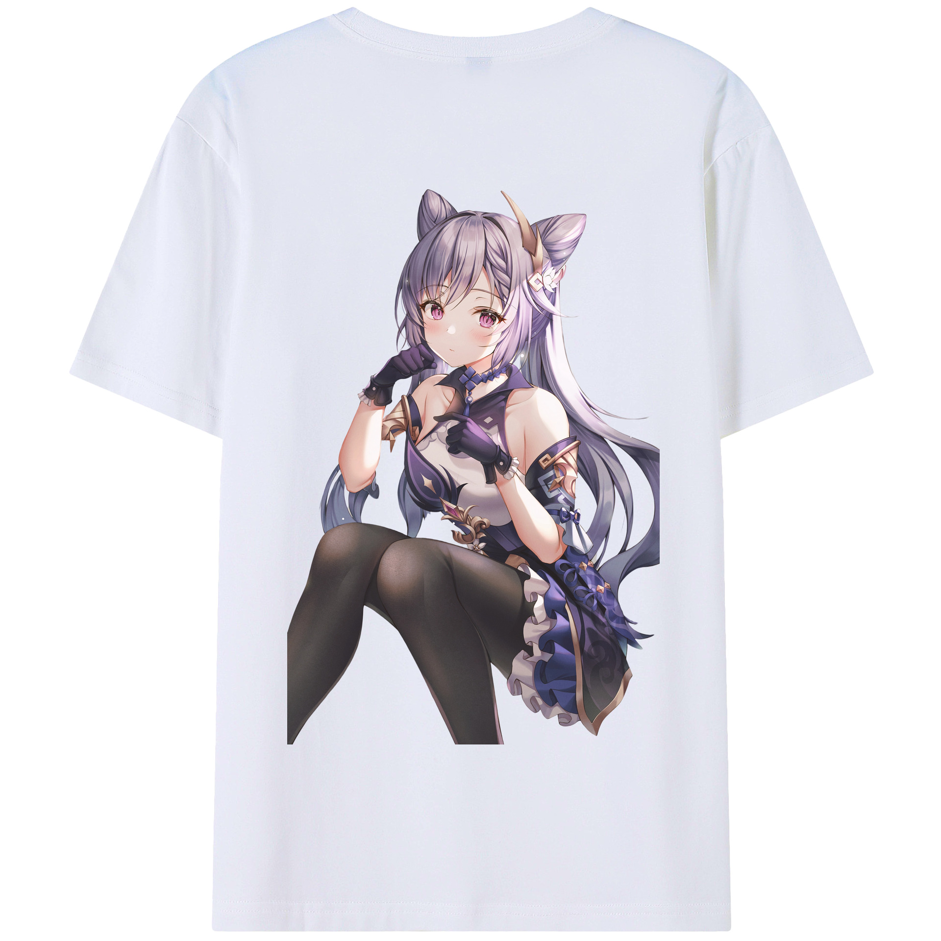 げんし神 刻晴 こくせい genshin Kokusei 綿100％半袖Tシャツ（背面プリント）