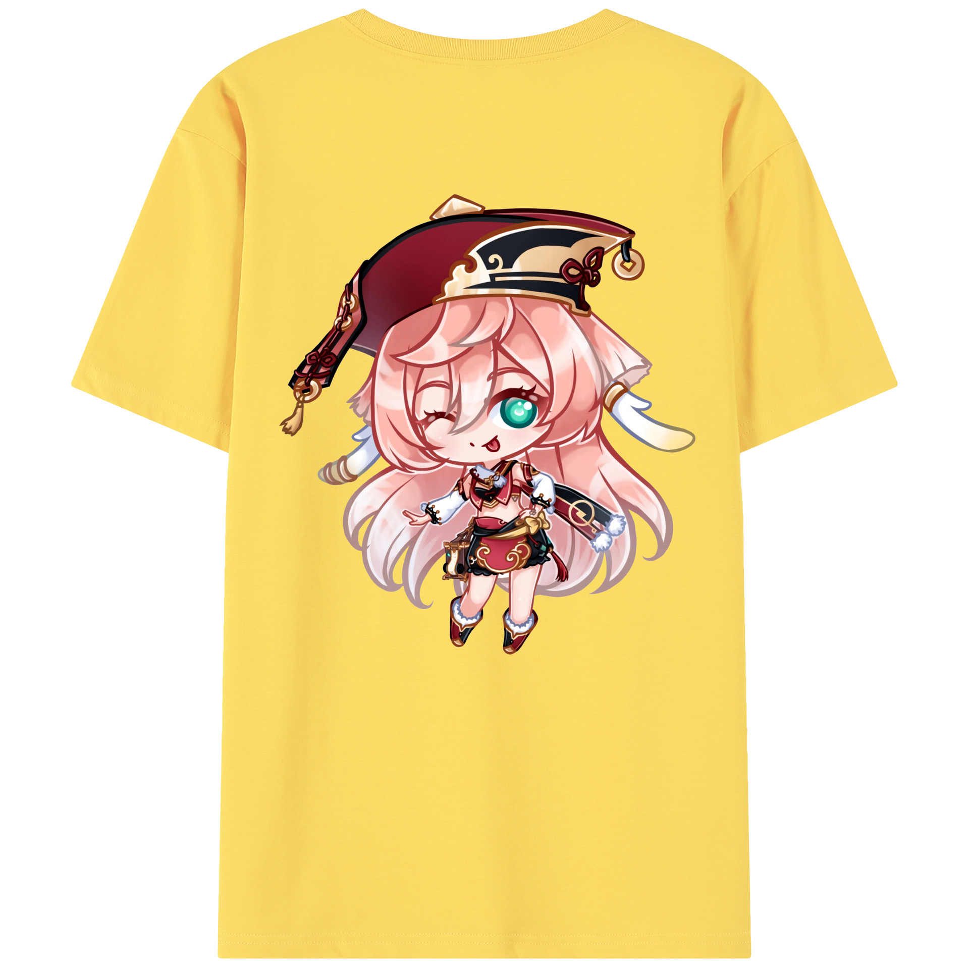 げんし神 ヤンフェイ genshin Yanfei 綿100％半袖Tシャツ（背面プリント）