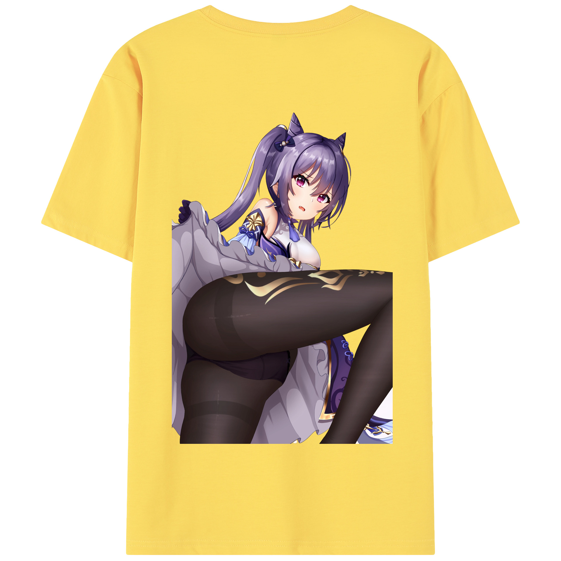 げんし神 刻晴 こくせい genshin Kokusei 綿100％半袖Tシャツ（背面プリント）