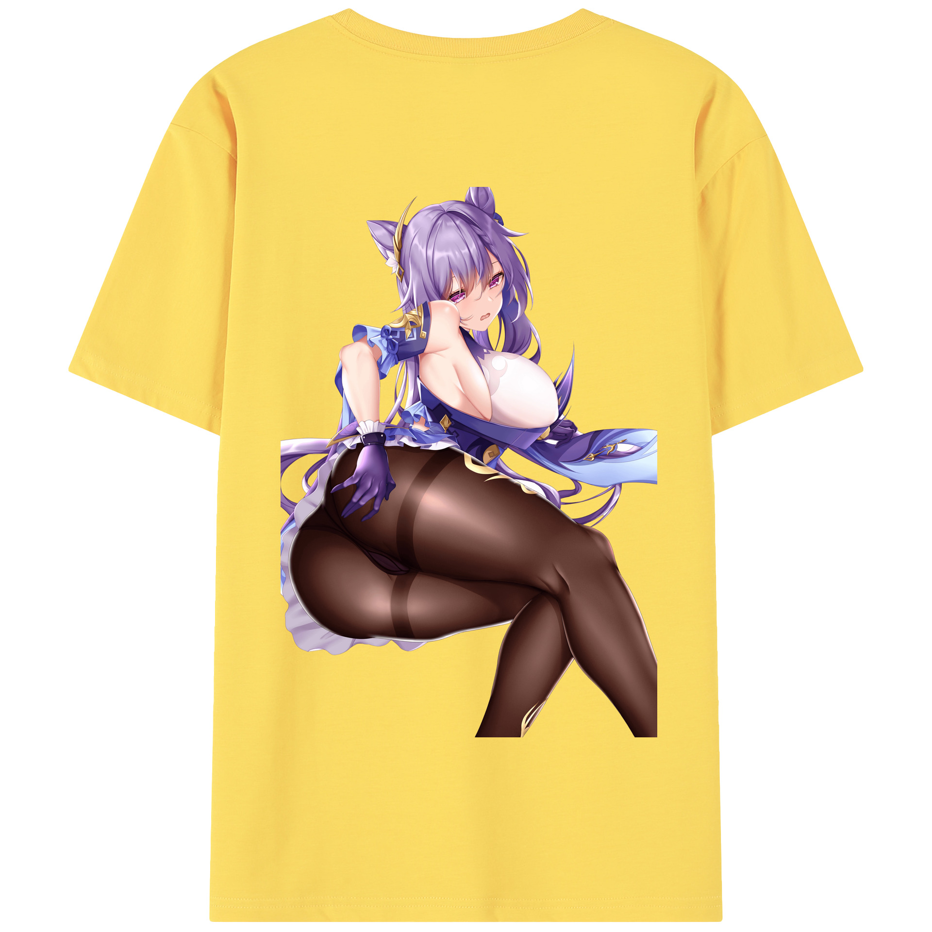 げんし神 刻晴 こくせい genshin Kokusei 綿100％半袖Tシャツ（背面プリント）
