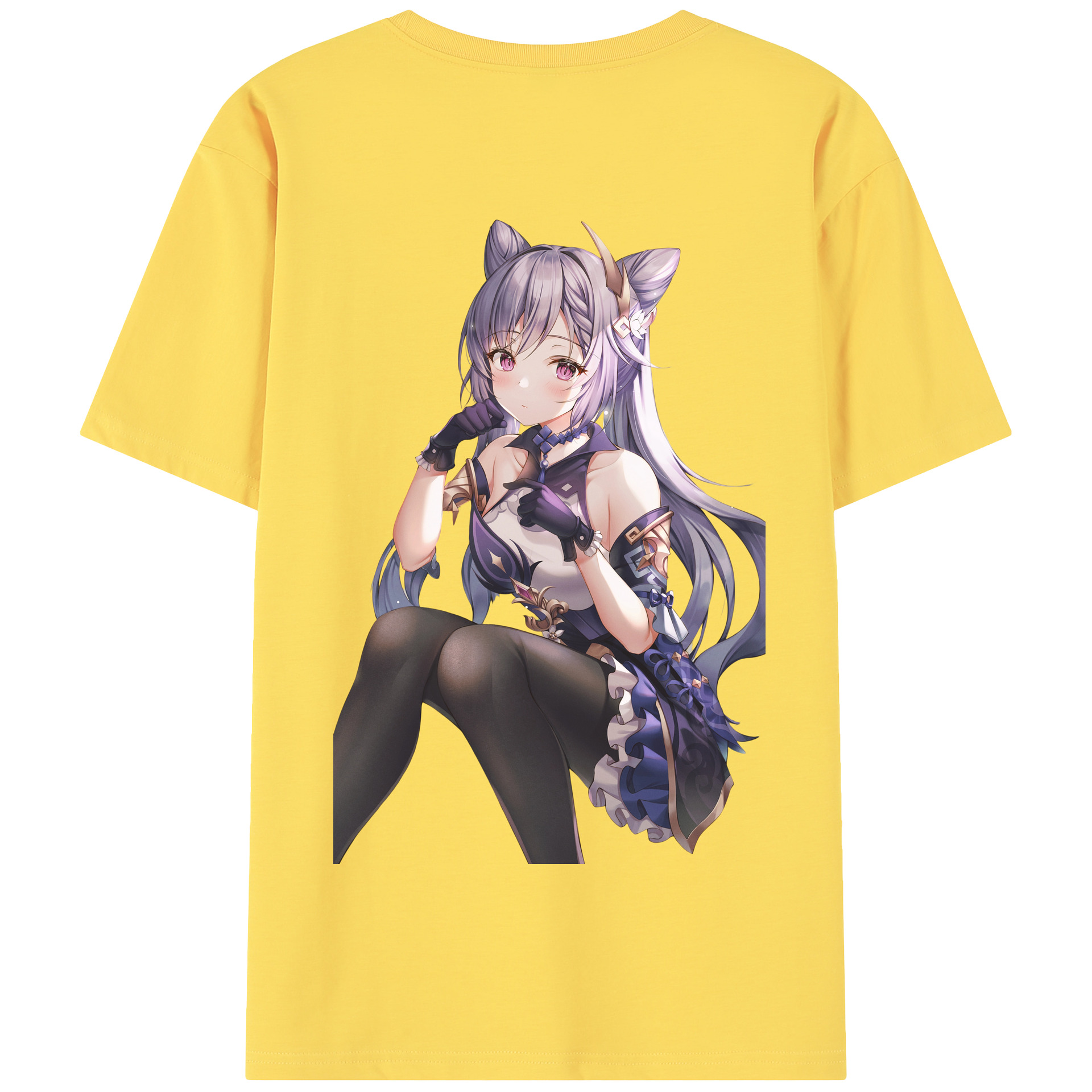 げんし神 刻晴 こくせい genshin Kokusei 綿100％半袖Tシャツ（背面プリント）