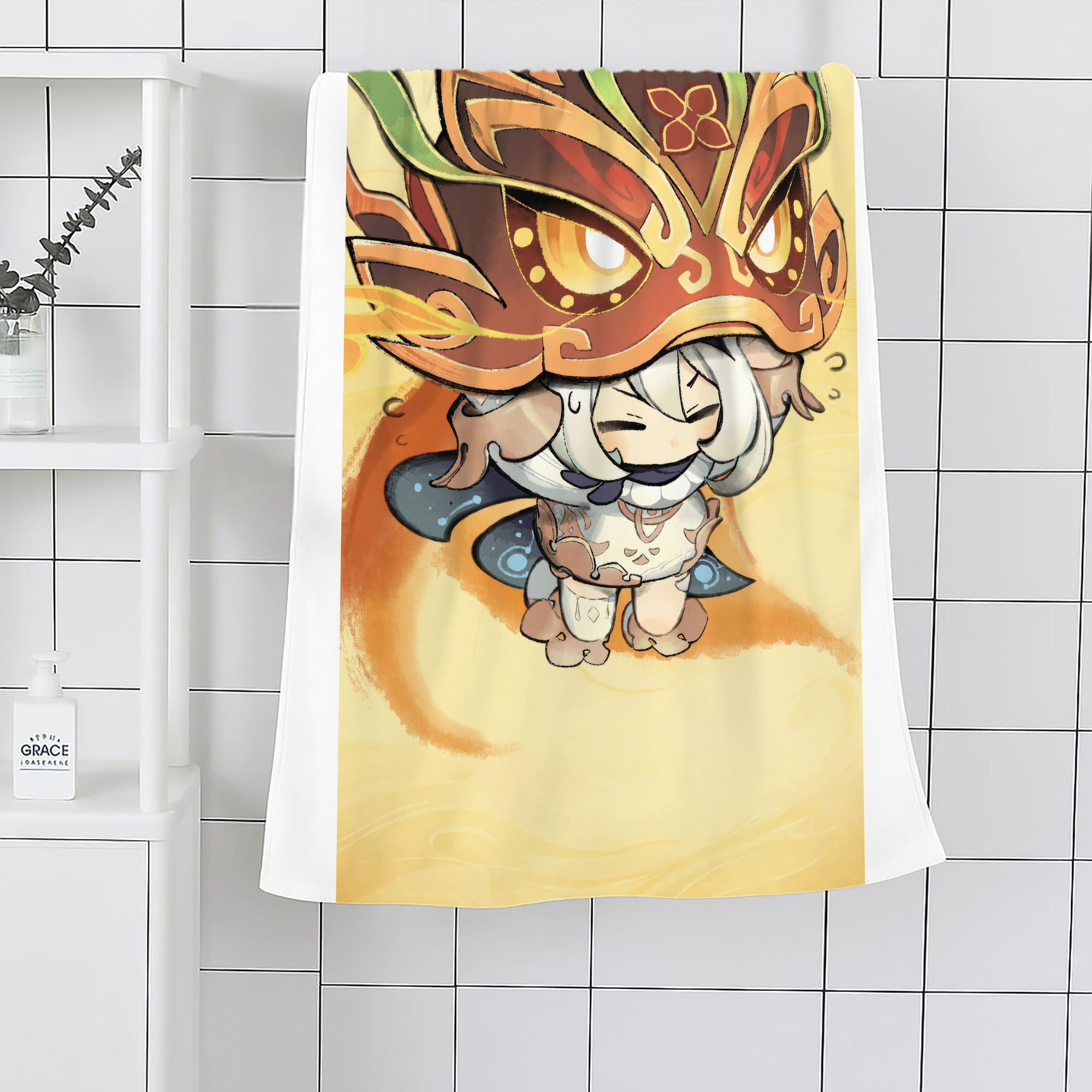 げんし神 genshin 大判バスタオル 70×140cm 吸水速乾 柔らかい肌触り