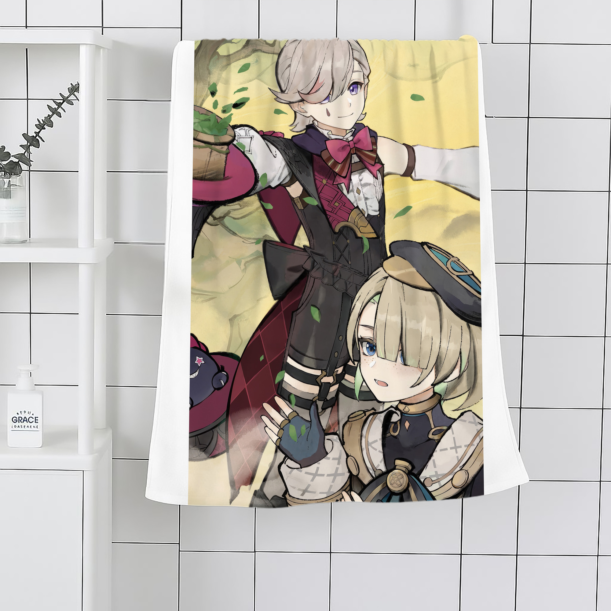 げんし神 genshin 大判バスタオル 70×140cm 吸水速乾 柔らかい肌触り