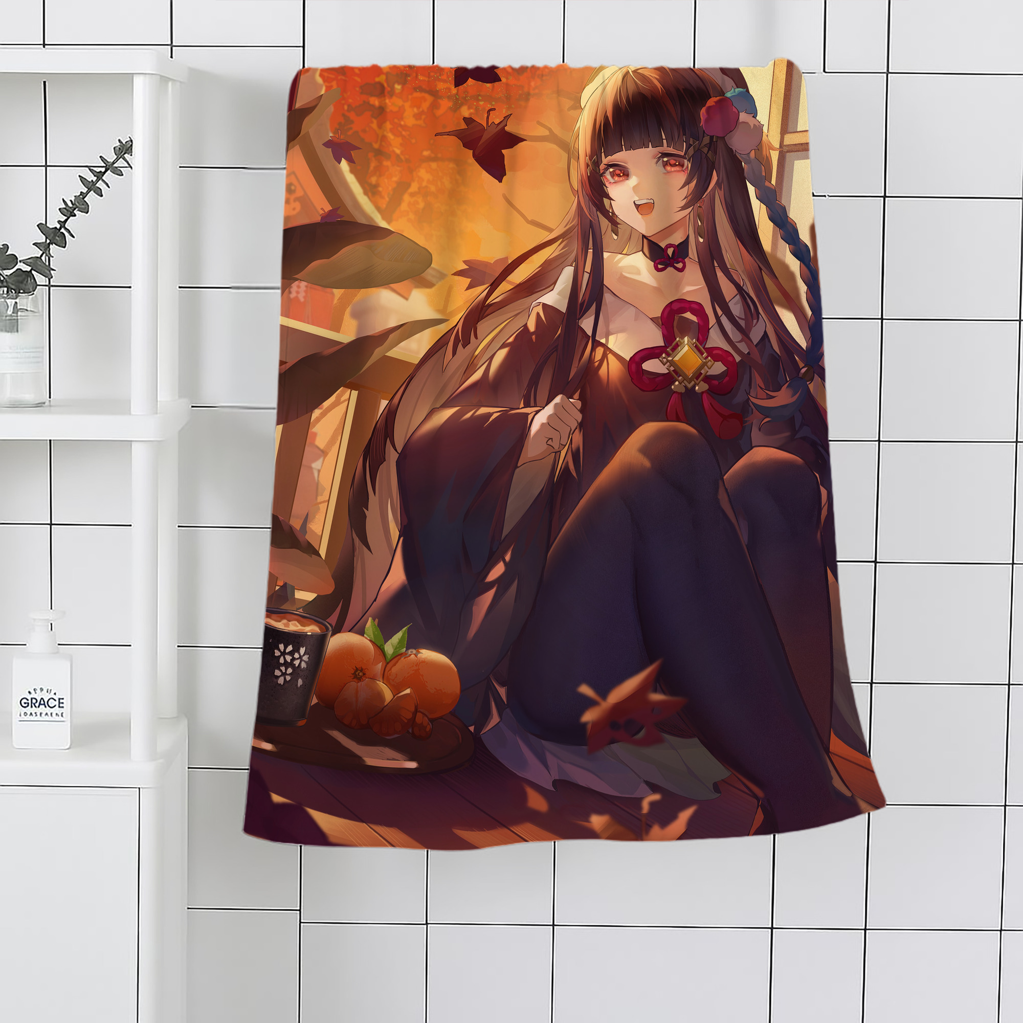 げんし神 genshin 大判バスタオル 70×140cm 吸水速乾 柔らかい肌触り