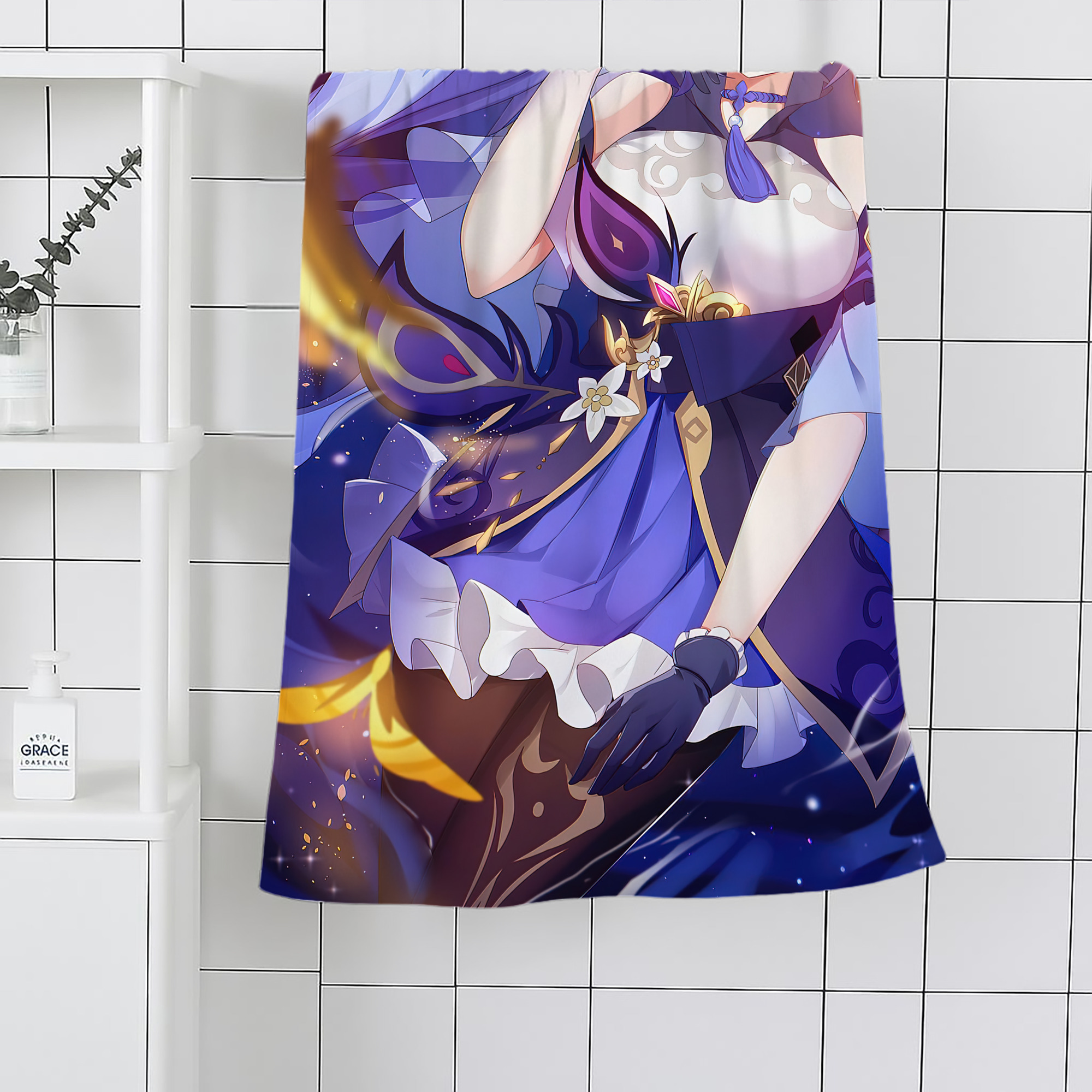 げんし神 genshin 大判バスタオル 70×140cm 吸水速乾 柔らかい肌触り