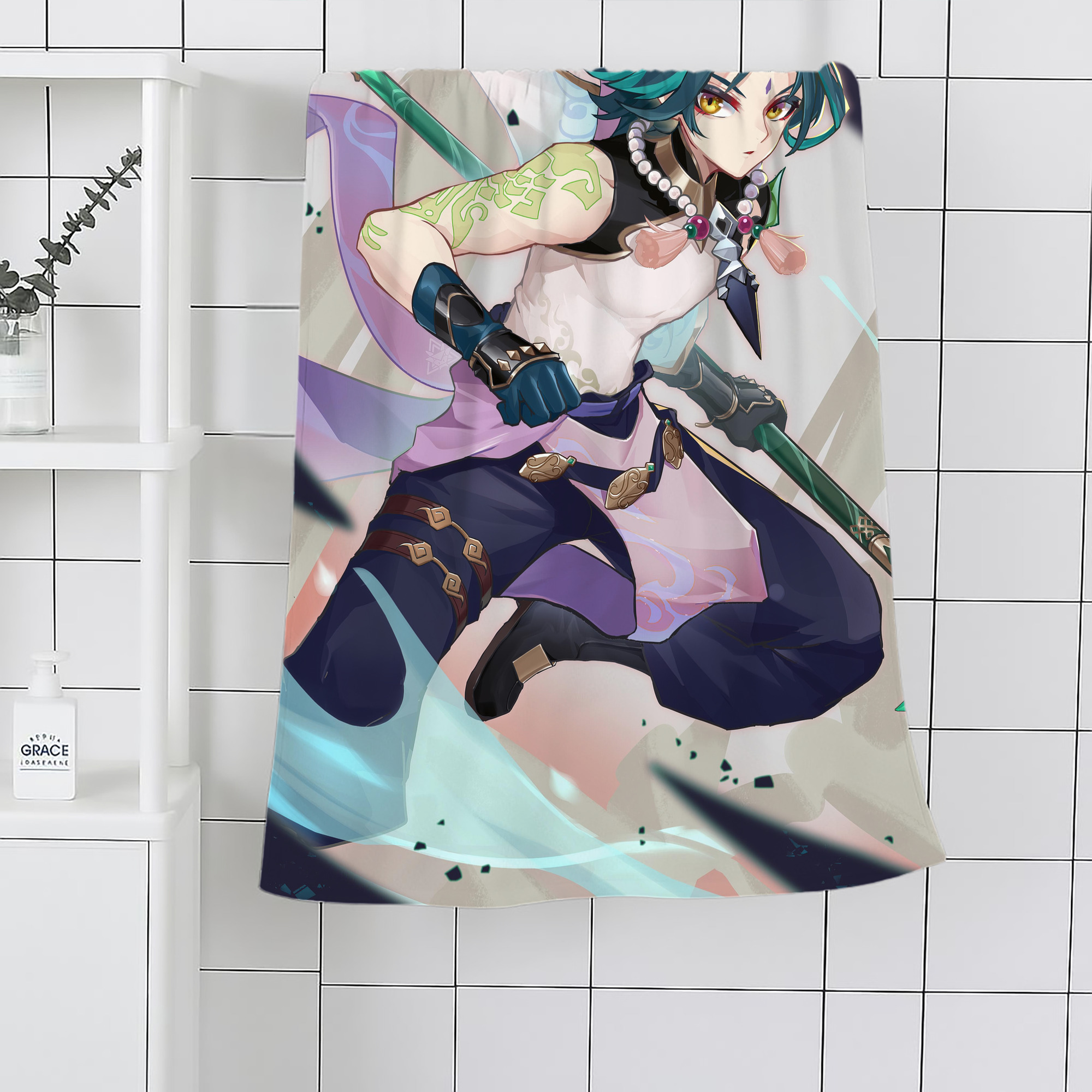 げんし神 genshin 大判バスタオル 70×140cm 吸水速乾 柔らかい肌触り