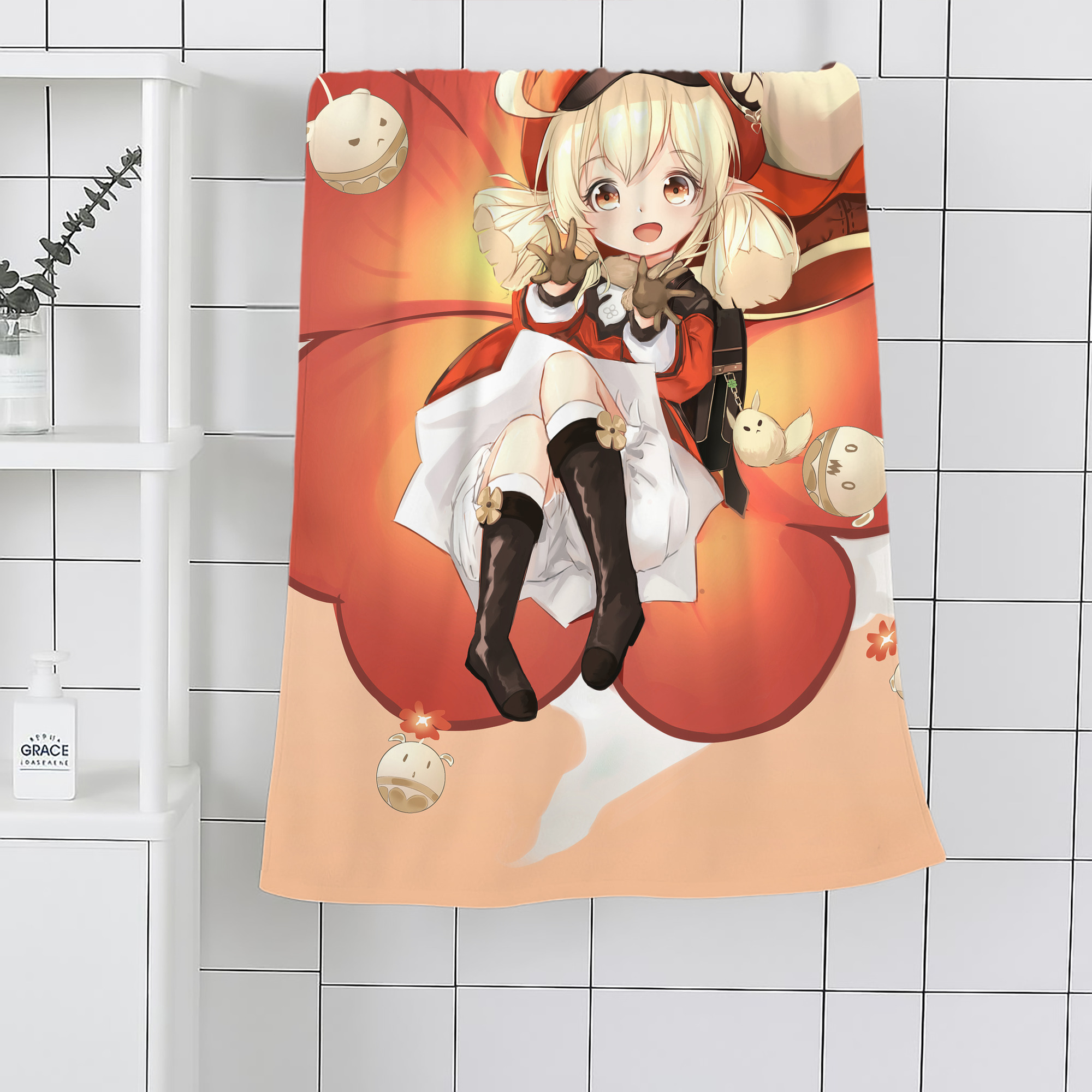 げんし神 genshin 大判バスタオル 70×140cm 吸水速乾 柔らかい肌触り