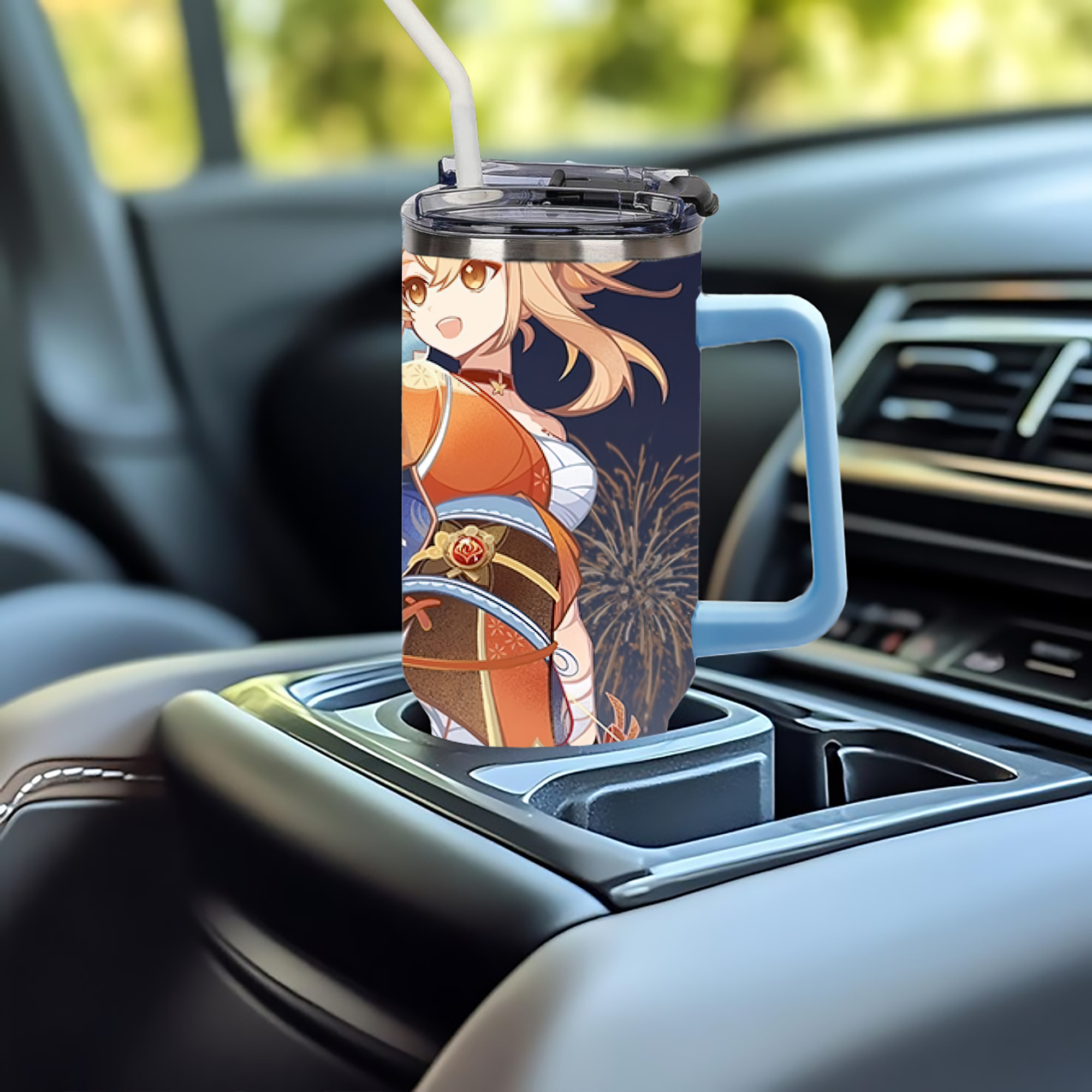 げんし神 genshin 1200ｍLフルプリント車用タンブラー