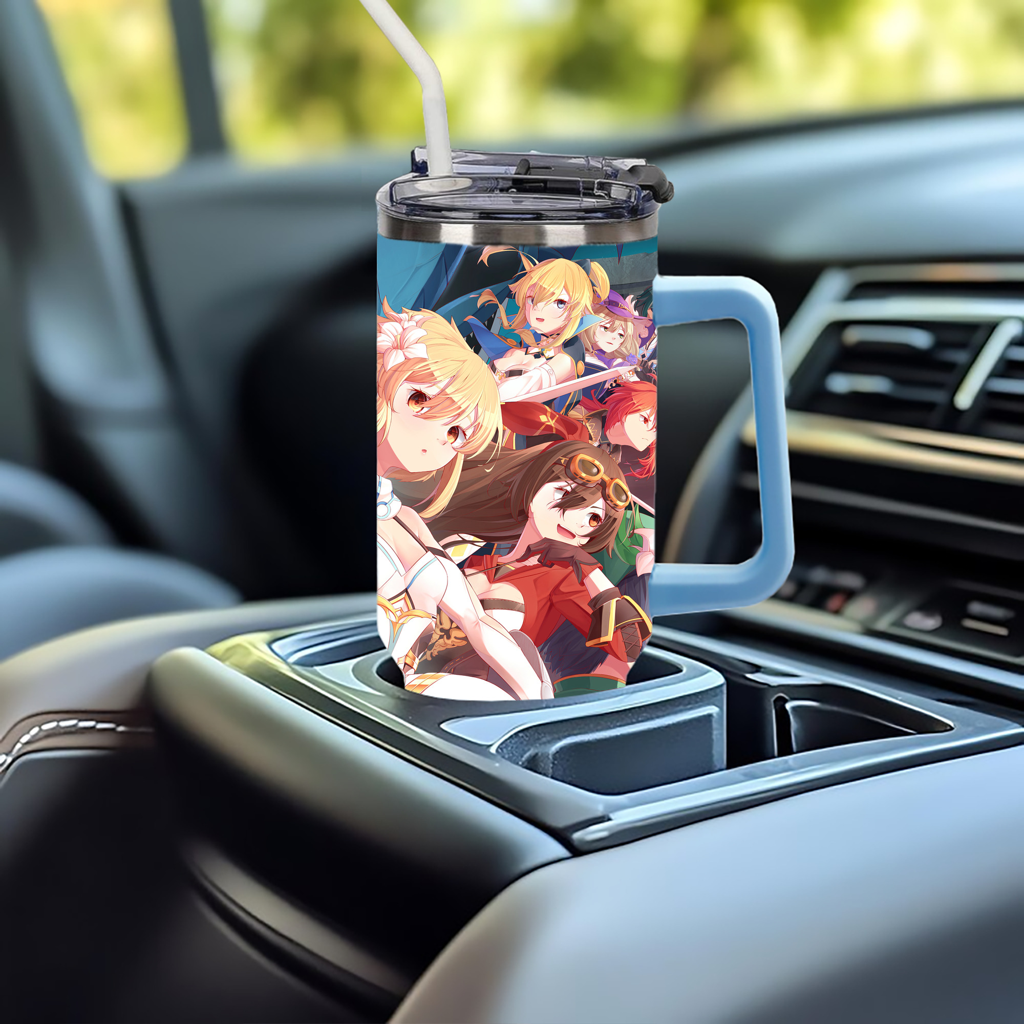 げんし神 genshin 1200ｍLフルプリント車用タンブラー