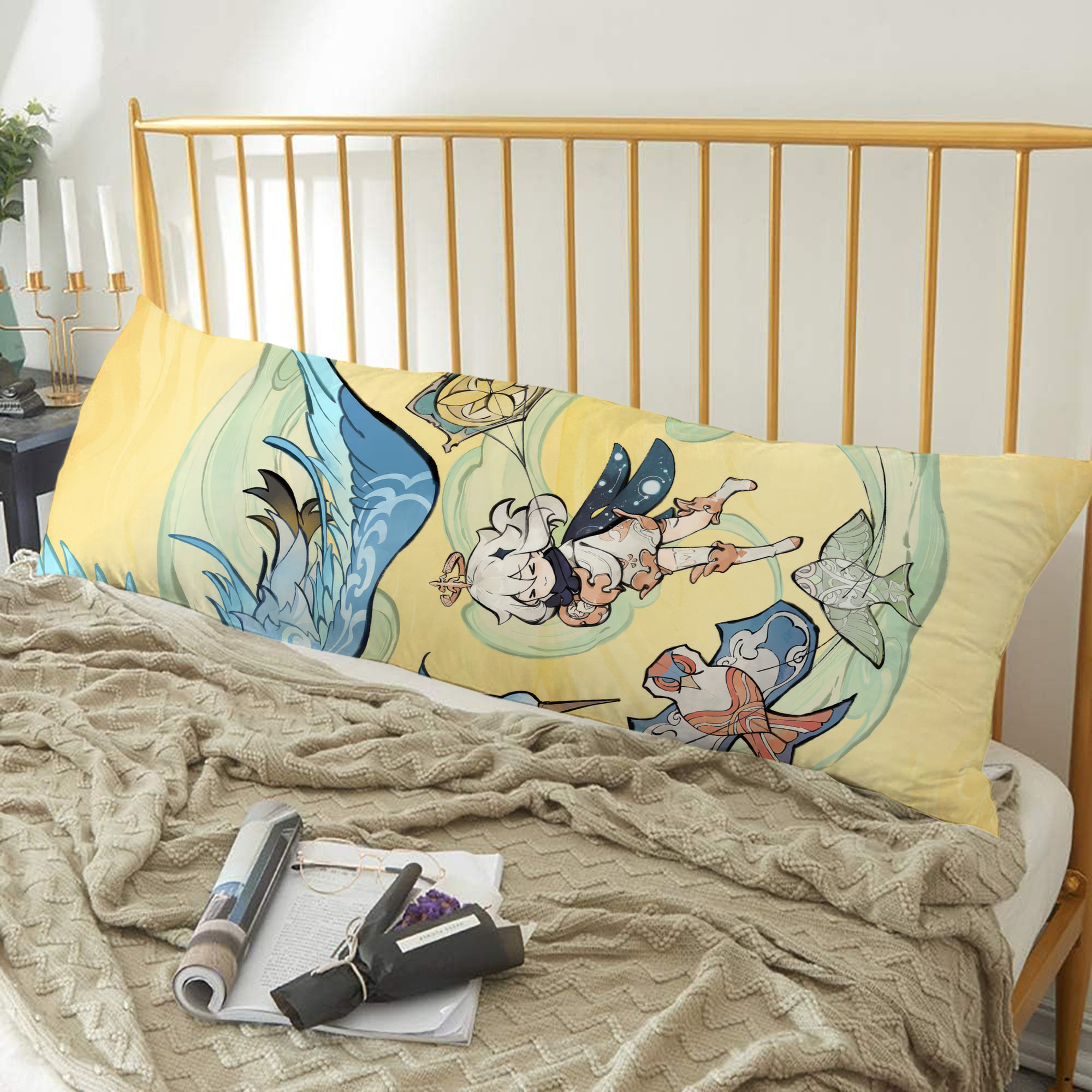 げんし神 genshin ロング抱き枕カバー 両面プリントタイプ（サイズ選択可）