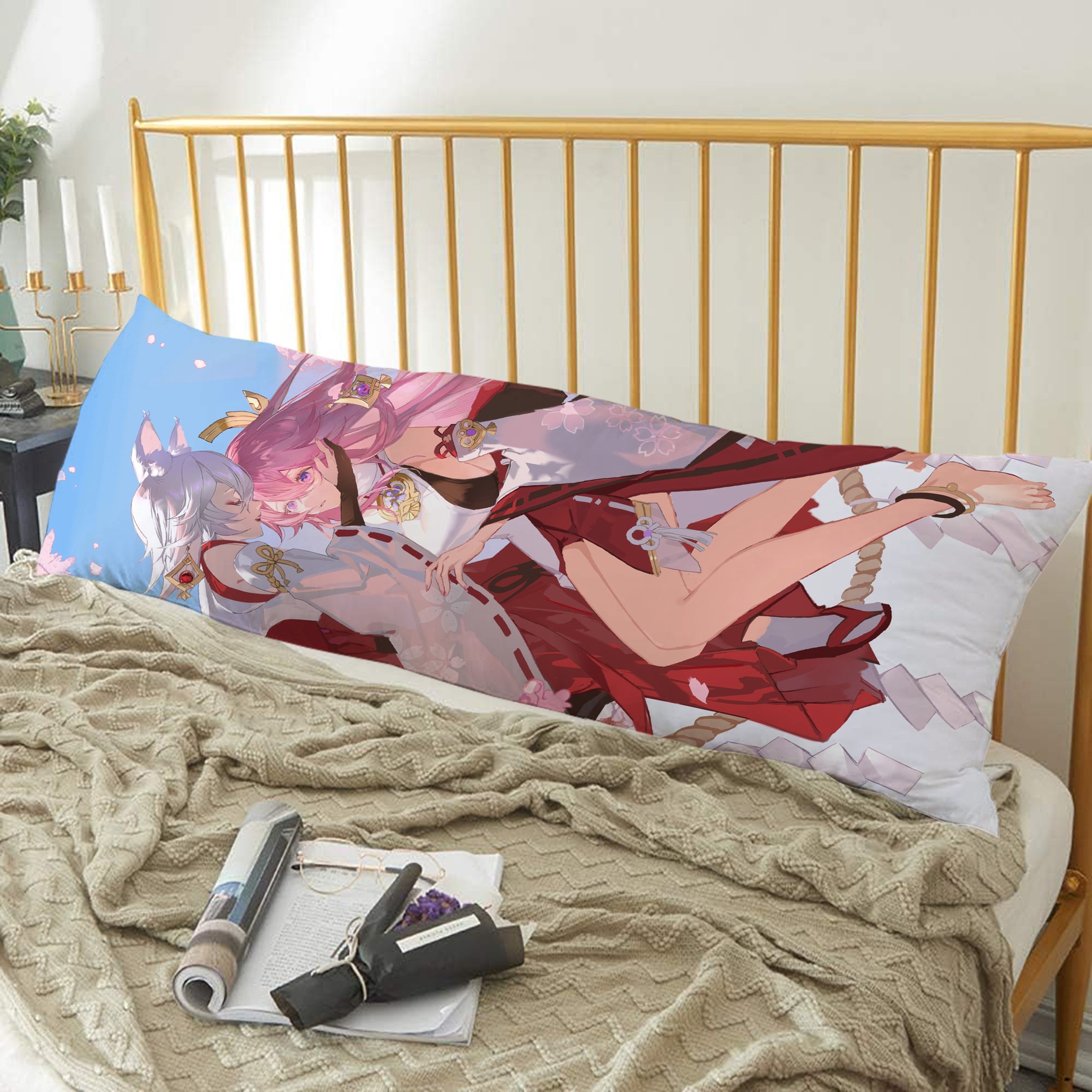 げんし神 genshin ロング抱き枕カバー 両面プリントタイプ（サイズ選択可）