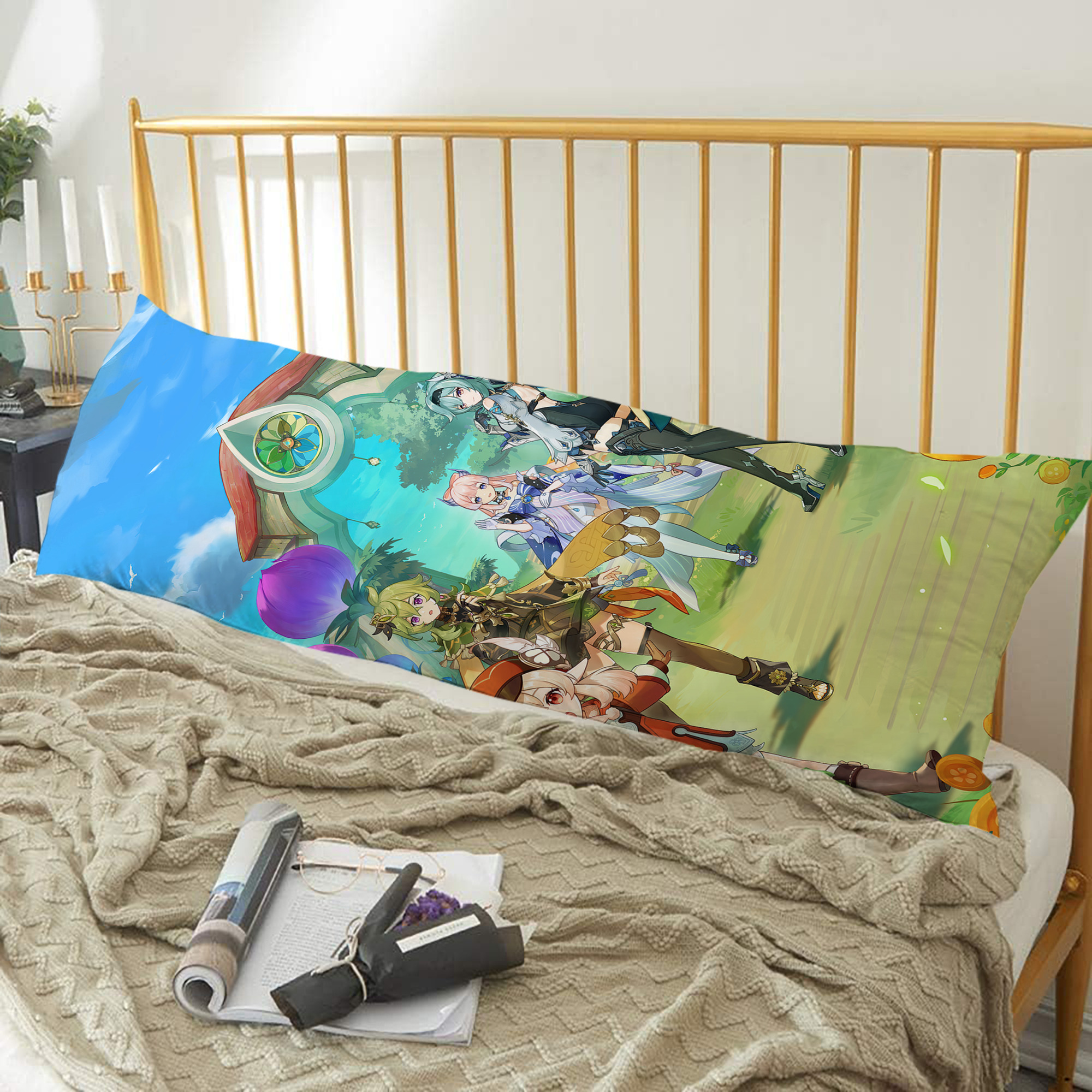 げんし神 genshin ロング抱き枕カバー 両面プリントタイプ（サイズ選択可）