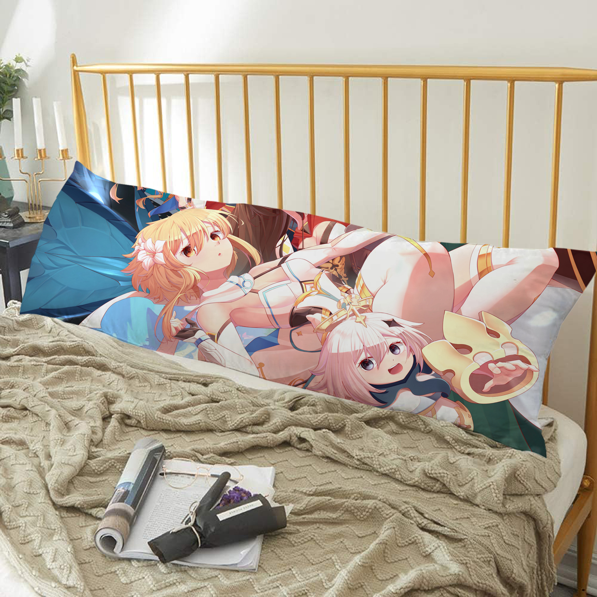 げんし神 genshin ロング抱き枕カバー 両面プリントタイプ（サイズ選択可）